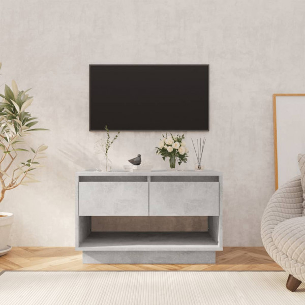 Mobiliário para TV madeira revestida de concreto cinza 70x41x44 cm D