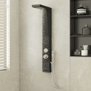 Sistema de panel de ducha aluminio negro D