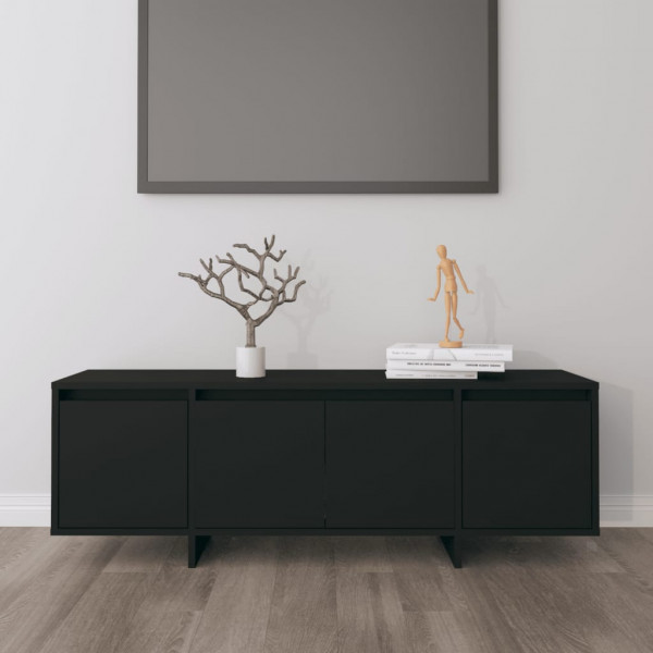 Mueble para TV madera contrachapada negro 120x30x40.5 cm D