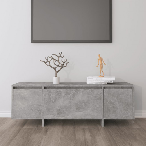 Mueble de TV madera contrachapada gris hormigón 120x30x40.5 cm D