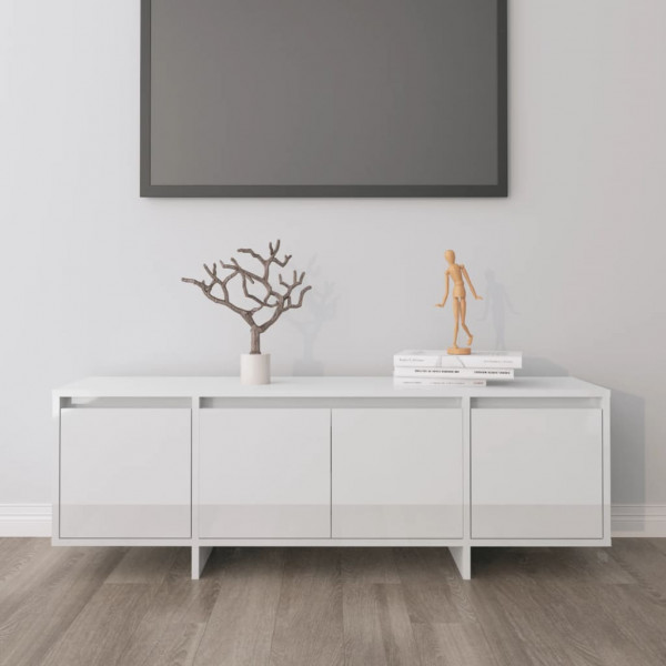 Mobiliário de TV madeira contraplacada branco brilho 120x30x40.5 cm D