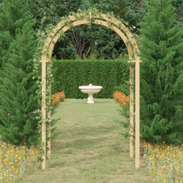 Arco de madeira de pinho maciço impregnado 141x97x243 cm D