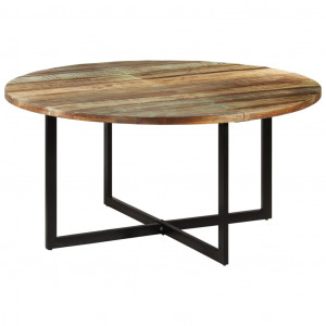 Mesa de jantar de madeira maciça reciclada 150x75 cm D