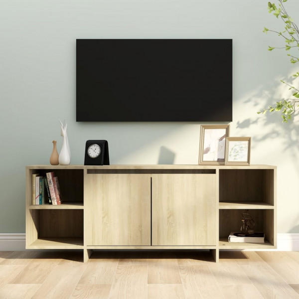 Mueble para TV aglomerado roble Sonoma 130x35x50 cm D
