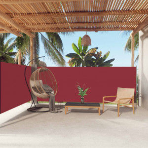 Toldo lateral retráctil rojo 140x600 cm D