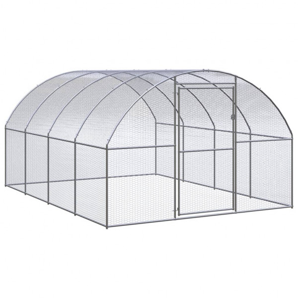 Gallinero de exterior de acero galvanizado 3x4x2 m D