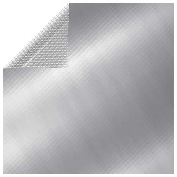 Cobertura retangular para piscina PE prata 1200x600 cm D
