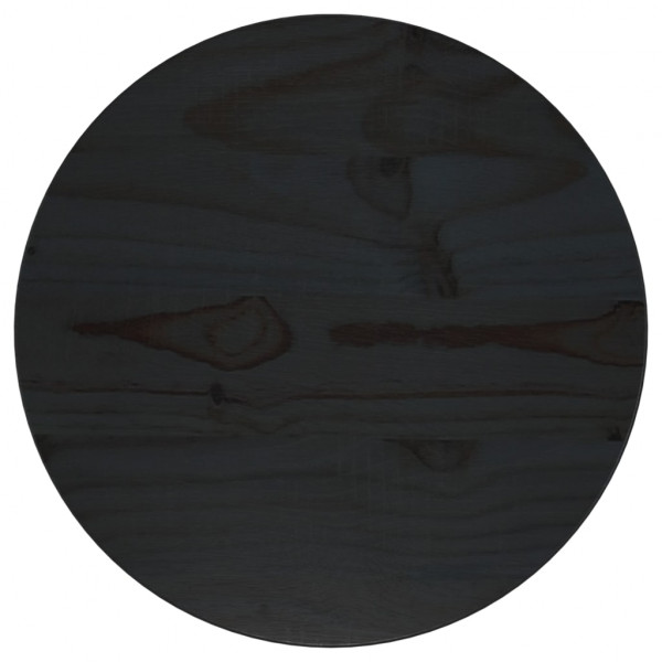 Superfície de mesa em madeira maciça de pinho preto Ø30x2,5 cm D