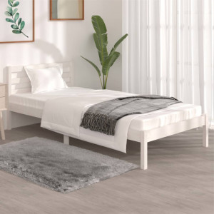 Estrutura de cama em madeira maciça de pinho branco 90x190 cm D