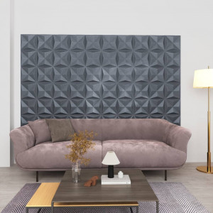 Paneles de pared con aspecto de madera PVC gris 2.06 m²