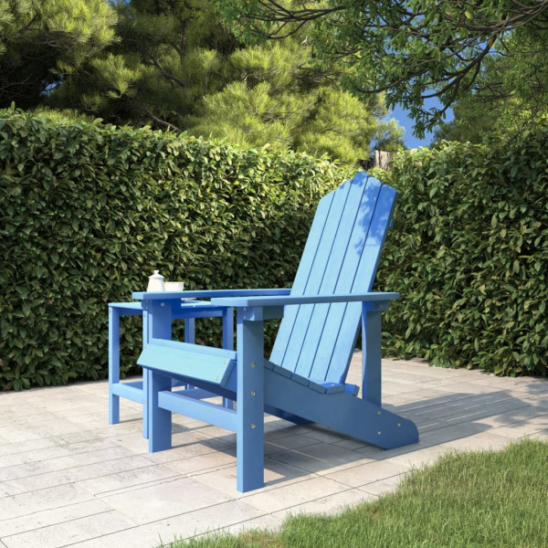 Cadeira de jardim Aqua Blue HDPE Adirondack D