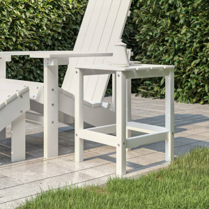 Mesa de jardim HDPE Adirondack branca 38x38x46 cm D