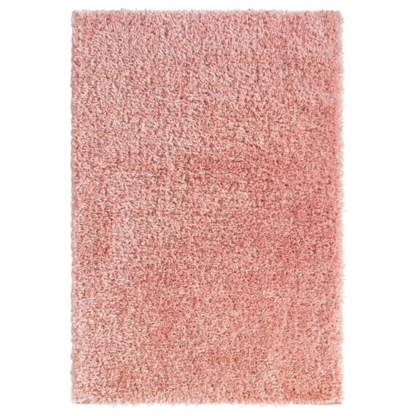 Tapete rosa de pêlo longo 160x230 cm 50 mm D
