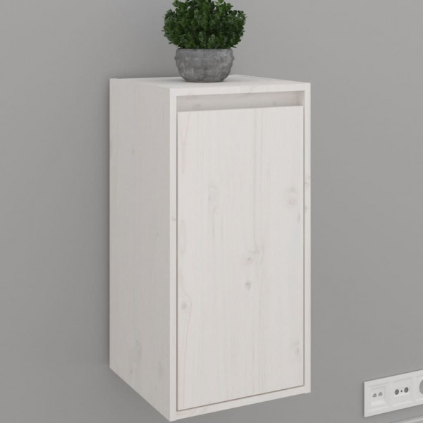 Armario de pared de madera maciza de pino blanco 30x30x60 cm D