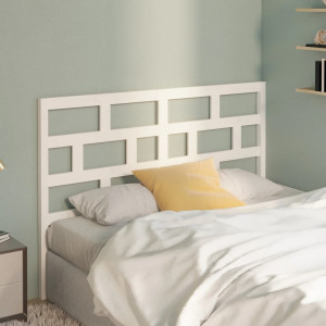 Cabecero de cama madera maciza de pino blanco 141x4x100 cm D