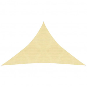 Toldo de vela HDPE beige 160 g/m² 3.5x3.5x4.9 m D