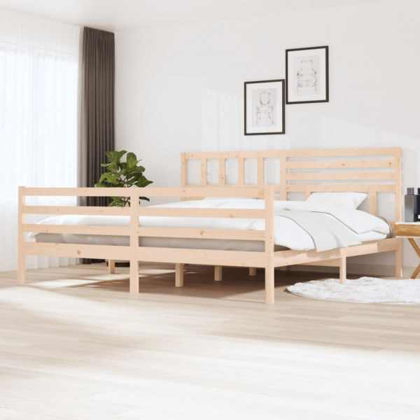 Estrutura de cama madeira maciça Super King 6FT 180x200 cm D