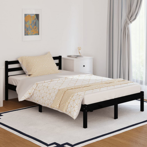 Sofá-cama em madeira maciça de pinho preto 120x200 cm D
