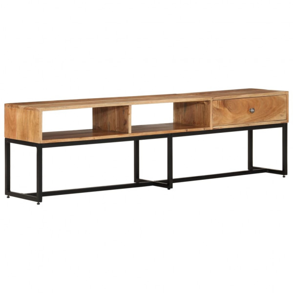 Mueble de TV madera maciza de acacia 160x30x45 cm D