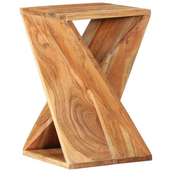 Mesa auxiliar madera maciza de acacia 35x35x55 cm D