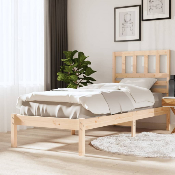 Estrutura de cama em madeira maciça de pinho 90x190 cm D