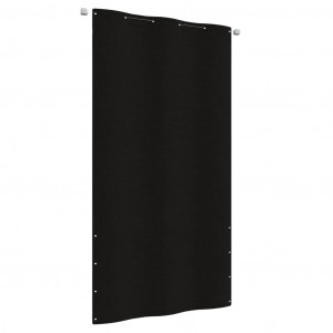 Toldo pantalla para balcón de tela oxford negro 120x240 cm D