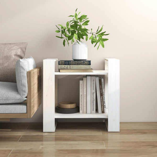 Estantería/divisor de espacios madera pino blanco 60x35x57 cm Estantería/divisor de espacios madera pino blanco 60x35x57 cm D