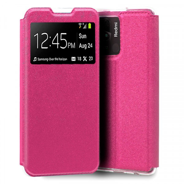 Fundação COOL Flip Cover para Xiaomi Redmi 10C Liso Rosa D