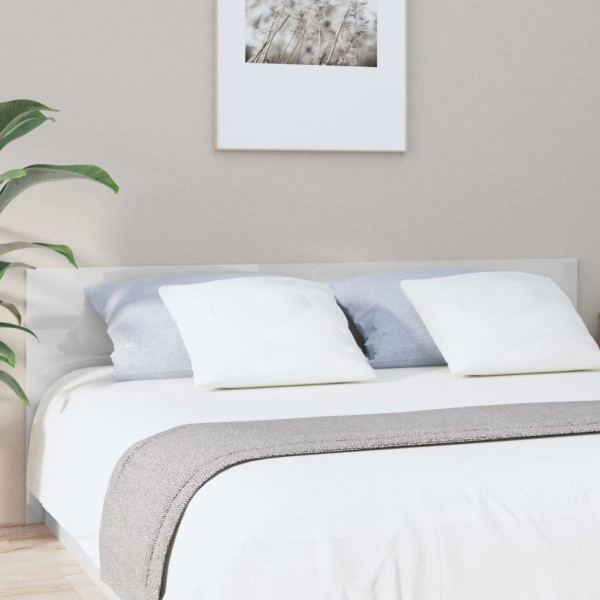 Cabeceira de cama em compensado branco brilhante 200x1,5x80 cm D