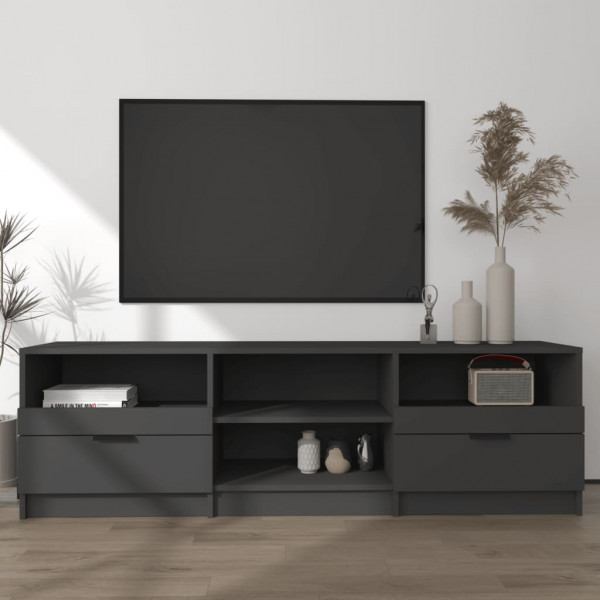 Mueble para TV madera contrachapada negro 150x33.5x45 cm D