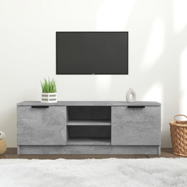 Móvel TV de compensado cinza concreto 102x35x36,5 cm D