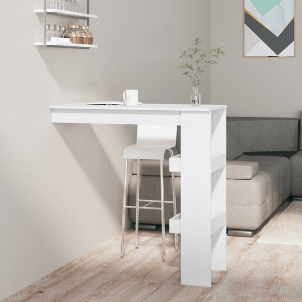 Mesa de bar de pared madera contrachapada blanco 102x45x103.5cm D