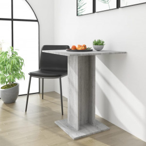 Mesa de bistró madera contrachapada gris Sonoma 60x60x75 cm D