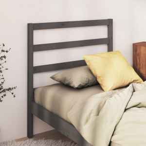 Cabecero de cama madera maciza de pino gris 96x4x100 cm D