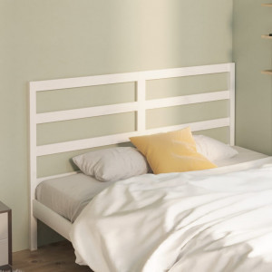Cabeceira de cama em madeira maciça de pinho branco 146x4x100 cm D