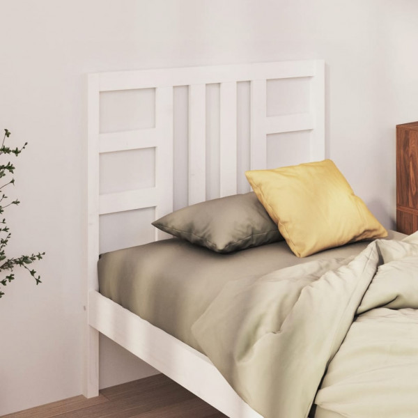 Cabecero de cama madera maciza de pino blanco 81x4x100 cm D