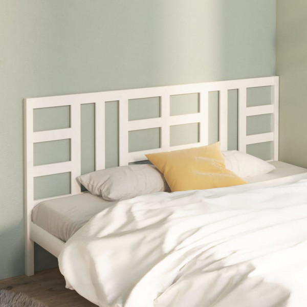 Cabeça de cama madeira maciça de pinho branco 186x4x100 cm D