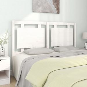 Cabecero de cama madera maciza de pino blanco 145.5x4x100 cm D