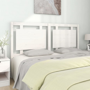 Cabecero de cama madera maciza de pino blanco 155.5x4x100 cm D
