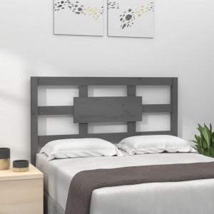 Cabecero de cama madera maciza de pino gris 95.5x4x100 cm D
