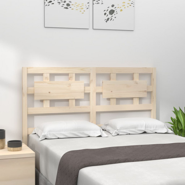 Cabeceira de cama em madeira maciça de pinho 185,5x4x100 cm D