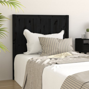 Cabecero de cama madera maciza de pino negro 80.5x4x100 cm D