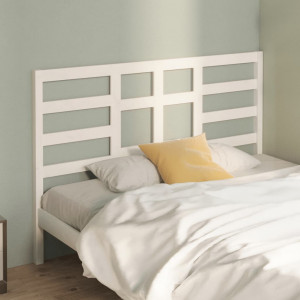 Cabecero de cama madera maciza de pino blanco 146x4x104 cm D