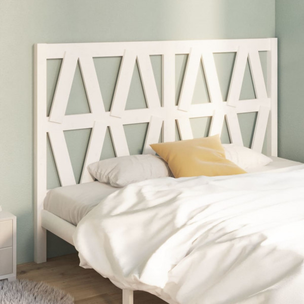 Cabeceira de cama em madeira maciça de pinho branco 146x4x100 cm D