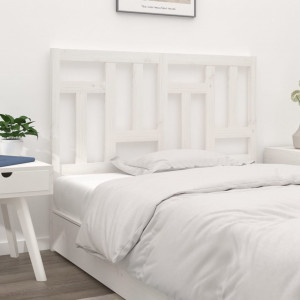 Cabecero de cama madera maciza de pino blanco 145.5x4x100 cm D
