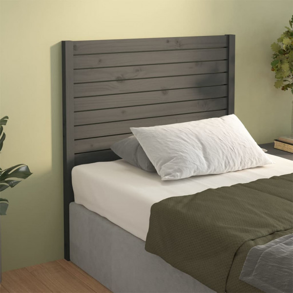 Cabecero de cama madera maciza de pino gris 81x4x100 cm D
