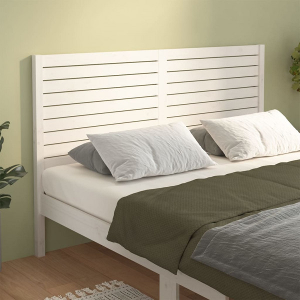 Cabeceira de cama em madeira maciça de pinho branco 126x4x100 cm D