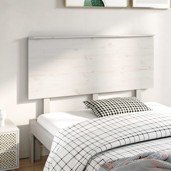 Cabecero de cama madera maciza de pino blanco 139x6x82.5 cm D