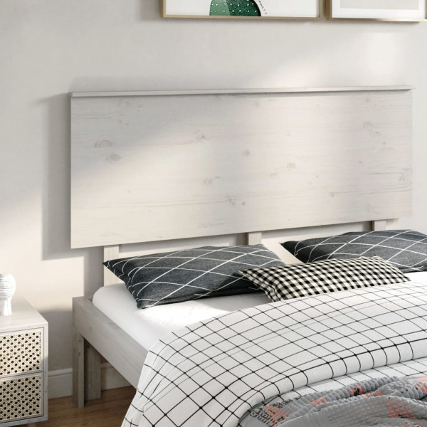 Cabeça de cama madeira maciça de pinho branco 154x6x82.5 cm D