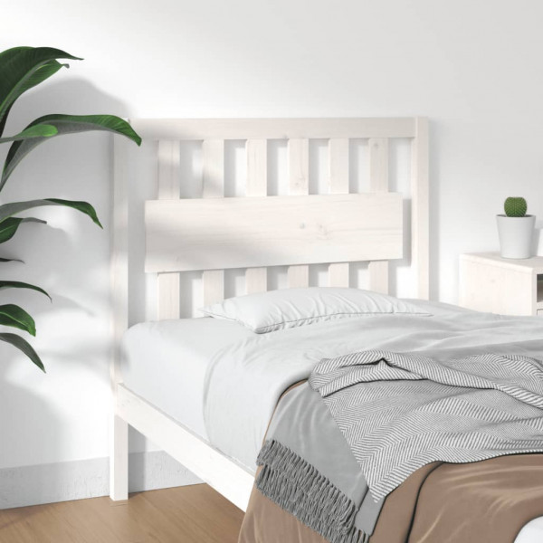 Cabecero de cama madera maciza de pino blanco 95.5x4x100 cm D